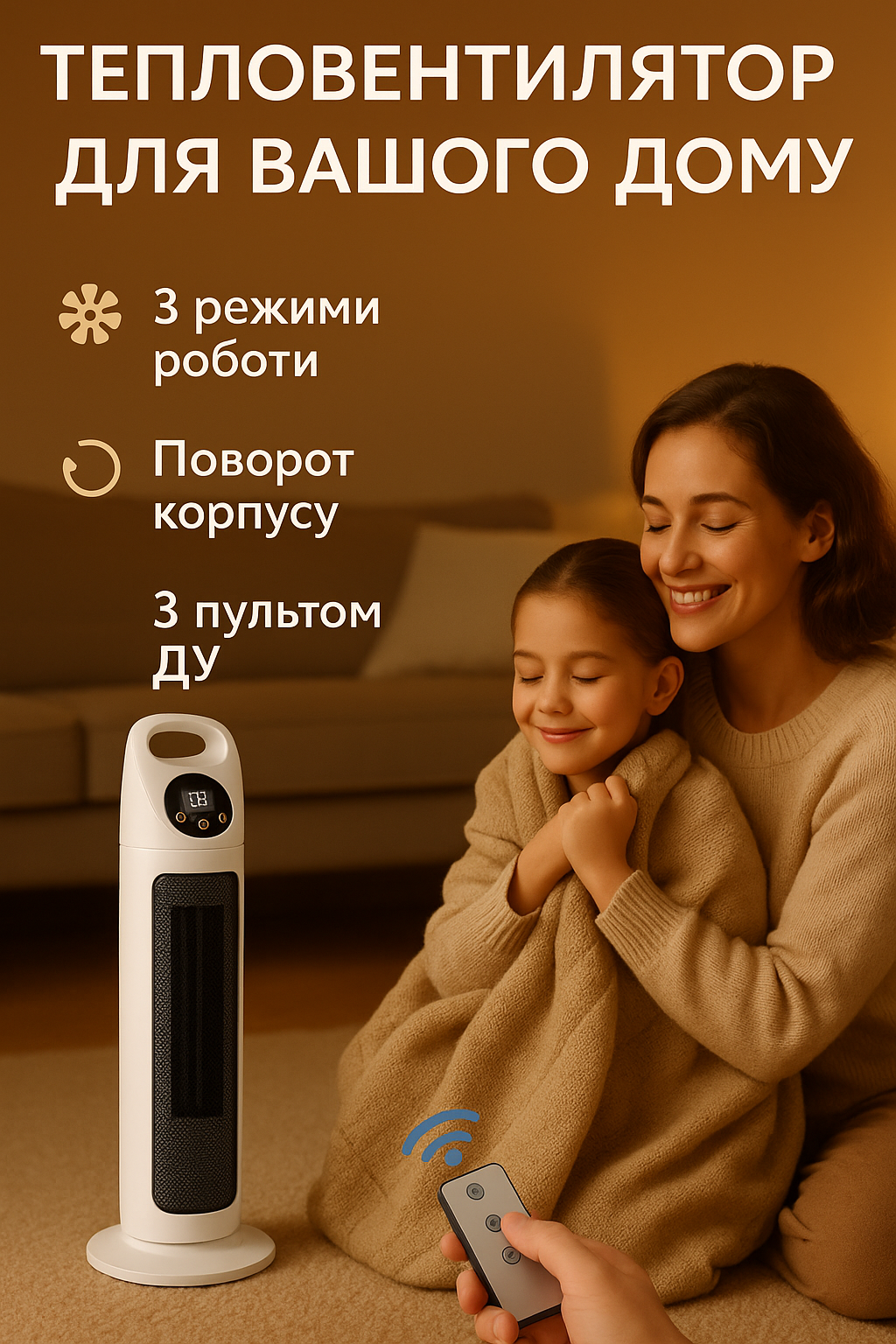 Тепловентилятор 2в1